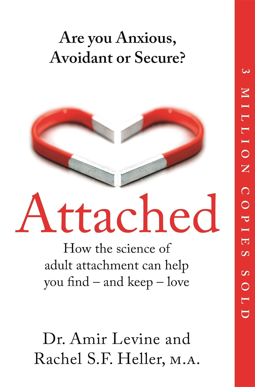 Attached by Amir Levine and Rachel Heller — book cover, a psychology guide on adult attachment styles