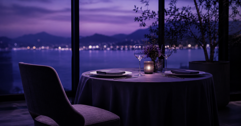 An empty chair turned away from a table set for two, symbolizing an apology that didn't land